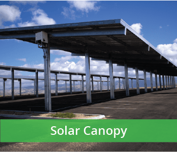 Solar Canopy Installation In A Parking Lot